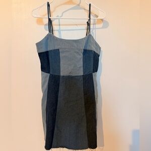 Elegant Two-Tone Mini Dress